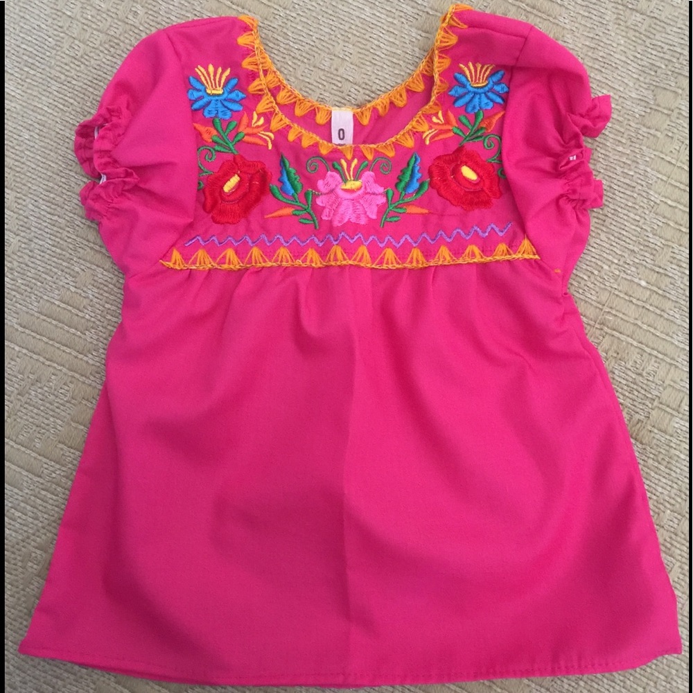Girls Mexican blouses embroidered NEW- NO TAGS